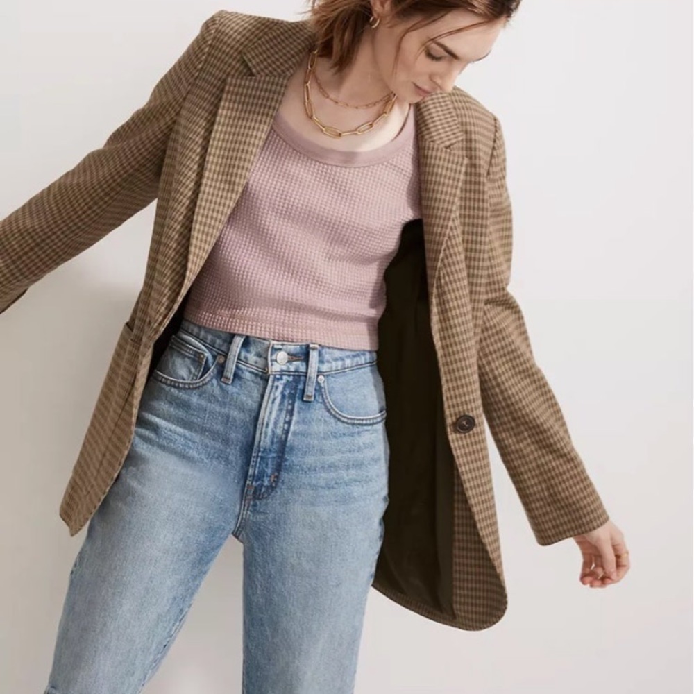 Madewell MWL Waffle Long-Sleeve Supercropped Tee NWT